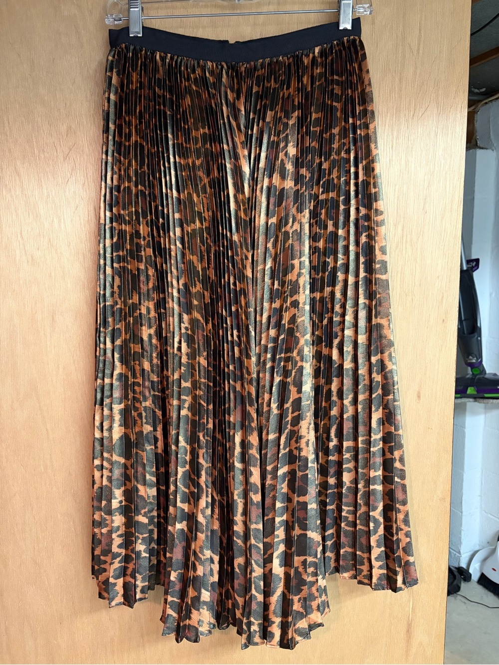 J Crew Leopard Print Pleated Midi Skirt - Brown/Black